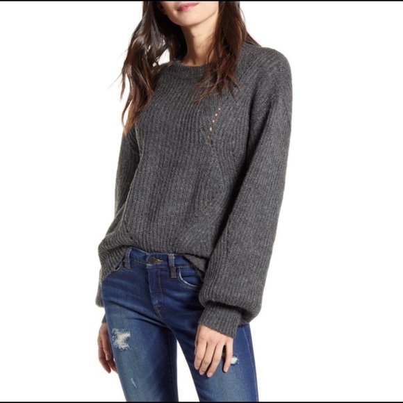 bp Sweaters - NEW BP Oversized Chunky Pointelle Crewneck Sweater